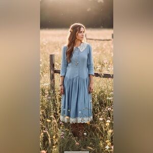 Gunne Sax 80s prairie boho dress size 11